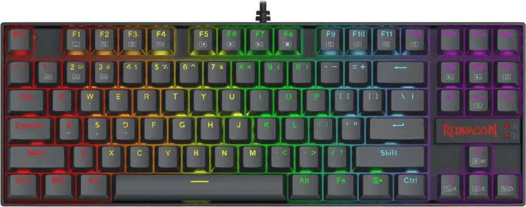 Redragon K552E Elite Rainbow Mechanical Wired Gaming Keyboard - Black Switch