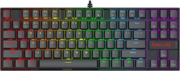 Redragon K552E Kumara Elite Rainbow Mechanical Wired Gaming Keyboard - Black Switch