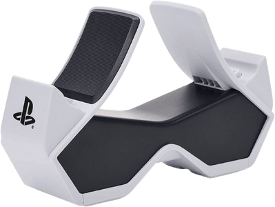 قاعدة شحن مزدوجة ل2 وحدة تحكم كنترولر لبلاي ستيشن 5 من باور ايه - أبيض - بدون ملصق