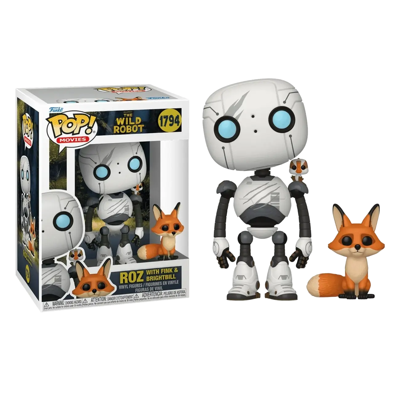 Funko Pop! & Buddy Cartoon Animation: The Wild Robot - Roz with Fink & Brightbill #1794  for sale in Emirates from Games2all