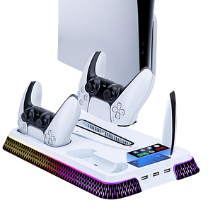 Play X Vertical Cooling Stand with Dual Charger & RGB for PS5 / Slim / Pro