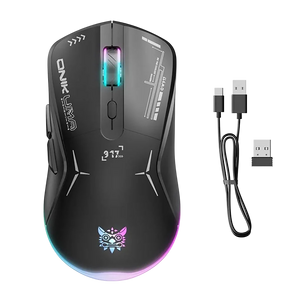 Onikuma CW917 Dual Mode RGB Gaming Mouse – Black