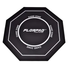 Florpad Game Zone - Gaming Chair Mat - Black & white