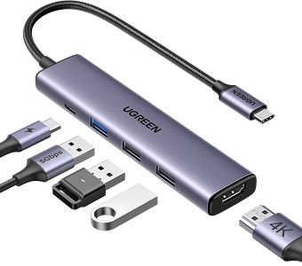 يوجرين CM511 موزّع USB-C خمس منافذ مع HDMI بدقة 4K