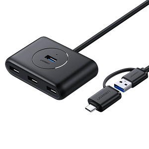 يوجرين CR113 موزّع 4× USB 3.0 (يو إس بي-سي/يو إس بي-إيه) 5Gbps