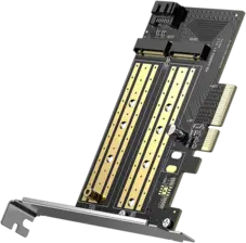 يوجرين كارت توسعة محوّل CM302 PCIe إلى M.2 إن في إم إي/ساتا