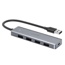 UGREEN CM219 4-USB 3.0 Hub with Micro USB Power Supply - Grey