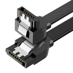 UGREEN US217 Angled SATA 3 Data Cable - 0.5m - Black 