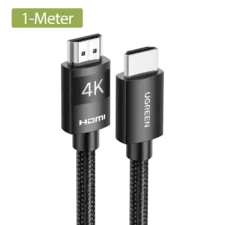 يوجرين HD119 كابل مضفر HDMI 4K بطرفين ذكر – 1 متر