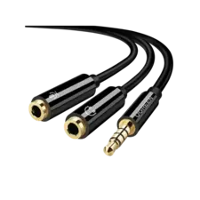 UGREEN AV141 3.5mm M to 2×3.5mm F Headphone Splitter – Black