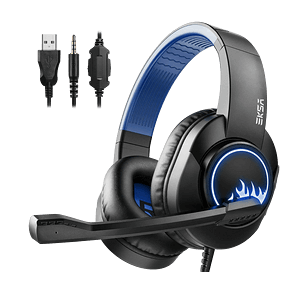 EKSA T8 Wired Gaming Headset - Blue