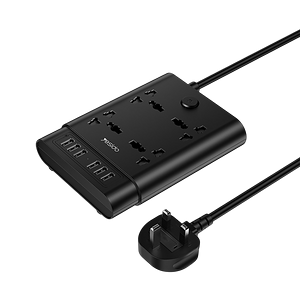 Yesido MC08 2 Meter 10 IN 1 Power Socket - Black