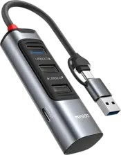 Yesido HB19 6 in 1 Hub Adapter USB Docking Station 