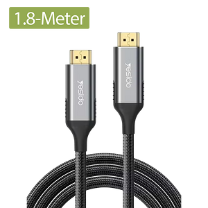 يسيدو Yesido HM11 كابل إتش دي إم آي 2.1 مضفّر – 1.8 م - أسود