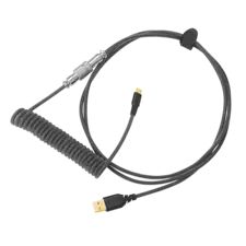 Redragon A115B Type C USB Coiled Spring Cable - 1.6M - Black