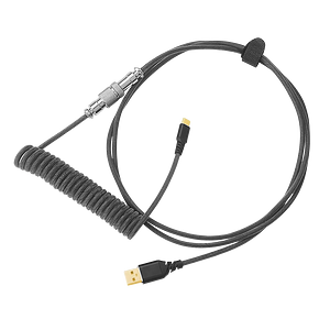 Redragon A115B Type C USB Coiled Spring Cable - 1.6M - Black