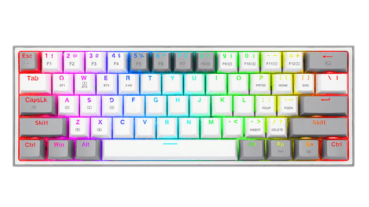 ريدراجون  K616 Fizz برو 60% أر جي بي كيبورد لاسلكية سويتش أحمر - جراي\أبيض