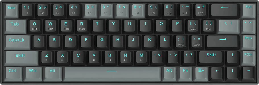 ريدراجون K662 جويرن – لوحة مفاتيح ميكانيكية لاسلكية - سويتش أحمر (أسود/رمادي)