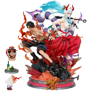 One Piece - Yamato & Ace - Divine Wolf & Fire Fist - Figure