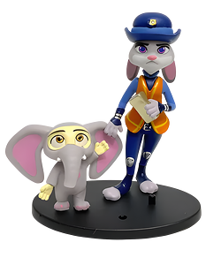 Zootopia - Judy Crossing Guard & Little Elephant - Mini Figure