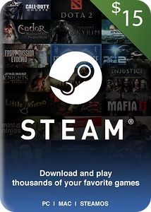 Steam Wallet Gift Card USA 15 USD