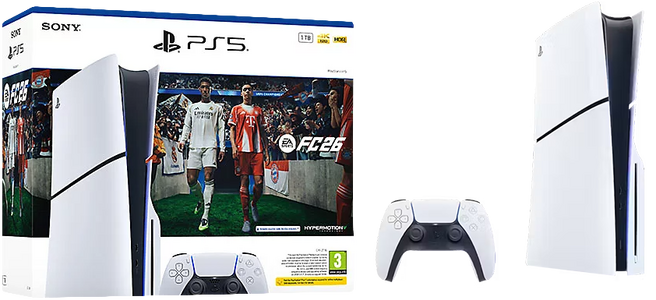 Sony PlayStation 5 Slim Console (Disc Edition) EA SPORTS FC 26 Bundle - 1TB - 1Y Warranty