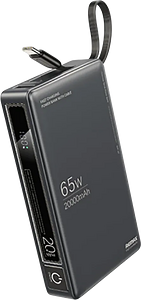 ريماكس RPP-87 باور بانك 20000 مللي أمبير 65 وات بكابل يو إس بي-سي مدمج – سبيس جراي