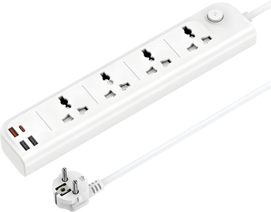 Yesido MC22 High Power Fast Charging Socket 3M - EU Plug - White