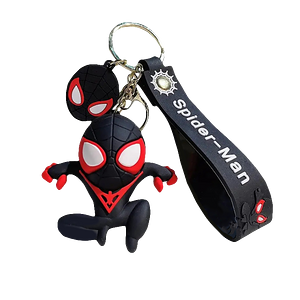 Marvel Spider-Man Black Suit Action Pose - Keychain Medal	