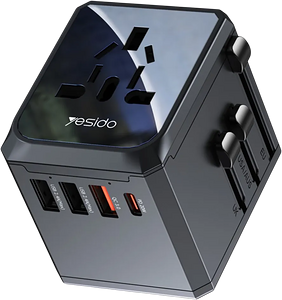 يسيدو MC24 أداپتر سفر دولي 20W ثلاثة منافذ يو إس بي ومنفذ تايب-سي