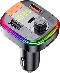 Yesido Y45 43W RGB Bluetooth To FM Convert Fast Charging Car Charger