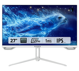 Sades Sealion 27" FHD Gaming Monitor - White