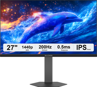 Sades BN-Dolphin SA-F01Q27 QHD 200Hz IPS Flat Gaming Monitor - Black
