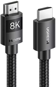 يوجرين HD150 كابل HDMI بدقة 8K@60Hz و4K@120Hz – أسود – 1 متر