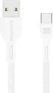 Promate PowerBeam-C USB-A to USB-C Cable - 1.2M - White