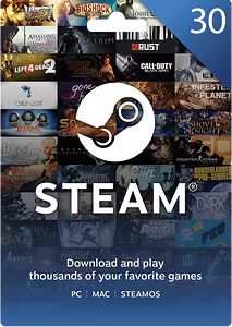 Steam Wallet Gift Card 30 USD Steam Key TURKEY	 -  for sale in Emirates from Games2all