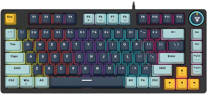 كيبورد جيمنج سلكية ميكانيكية ATOM81 MK875V2 من فانتيك - نافي سويتش أزرق