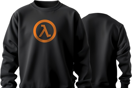 هاف لايف – لامبدا كور سويت شيرت – أسود