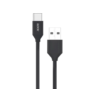 iLOCK Fast Charging & Data USB-A to Type-C Cable - 1M - Black