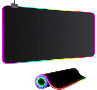 Gaming Mouse Pad RGB Multicolor 30 * 80CM - Black  