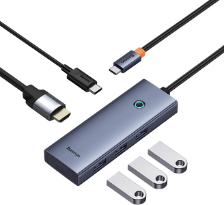Baseus UltraJoy 5-Port USB-C Hub HDMI 4K@30Hz - Space Grey