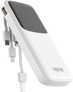 Vidvie PB758 Wired Power Bank 10000mAh 4-Port - White