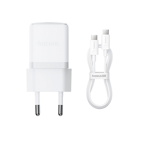Baseus Palm Fast Charger 1C 30W EU + 1m USB-C Cable - Moon White