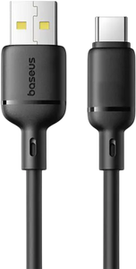 Baseus Silky USB-A to USB-C Cable 3A - 1M - Black