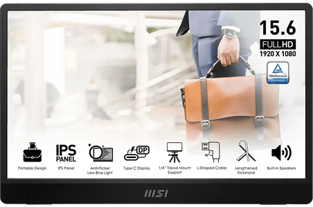 MSI PRO MP161 E2 – 15.6" FHD 60Hz IPS Portable Monitor