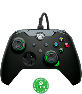 PDP Wired Xbox Controller for Series X|S, One & PC – Neon Black