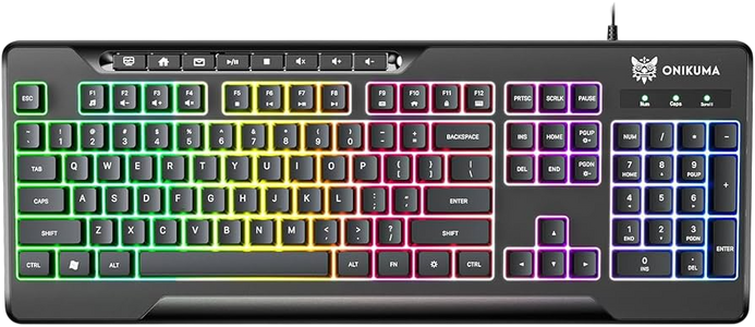 ONIKUMA G32 RGB Wired Gaming Membrane Keyboard - Black