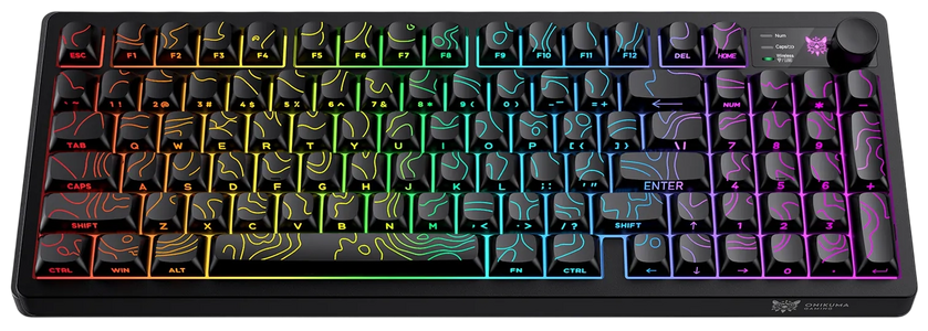 ONIKUMA MT902 Tri-Mode RGB Gaming Membrane Keyboard - Black
