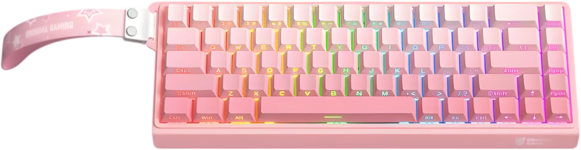 ONIKUMA G69 RGB Wired Hall-Effect Magnetic Gaming Keyboard - Pink