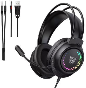سماعة أونيكوما X92 RGB سلكية للألعاب - أسود